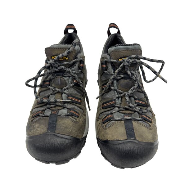 Keen Men's ASTM F2413-11 Steel Toe Utility Work Shoes Size 8 Green Black Lace Up - Picture 1 of 16